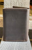 Zep-Pro University of Mississippi Brown “Crazy Horse” Leather Tri-fold Wallet