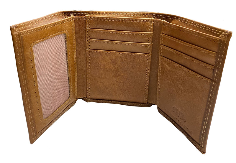 Zep-Pro IWS2TAN-OLEMS Ole Miss Tan Leather Tri-fold Wallet