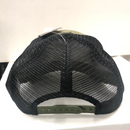 American Flag w/Leather Patch HW-LAF-MBK Moss/Black Snap Back Trucker Cap