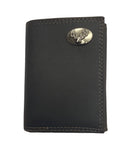 Zep Pro Buck Concho Brown “Crazy Horse” Leather Tri-fold Wallet front view