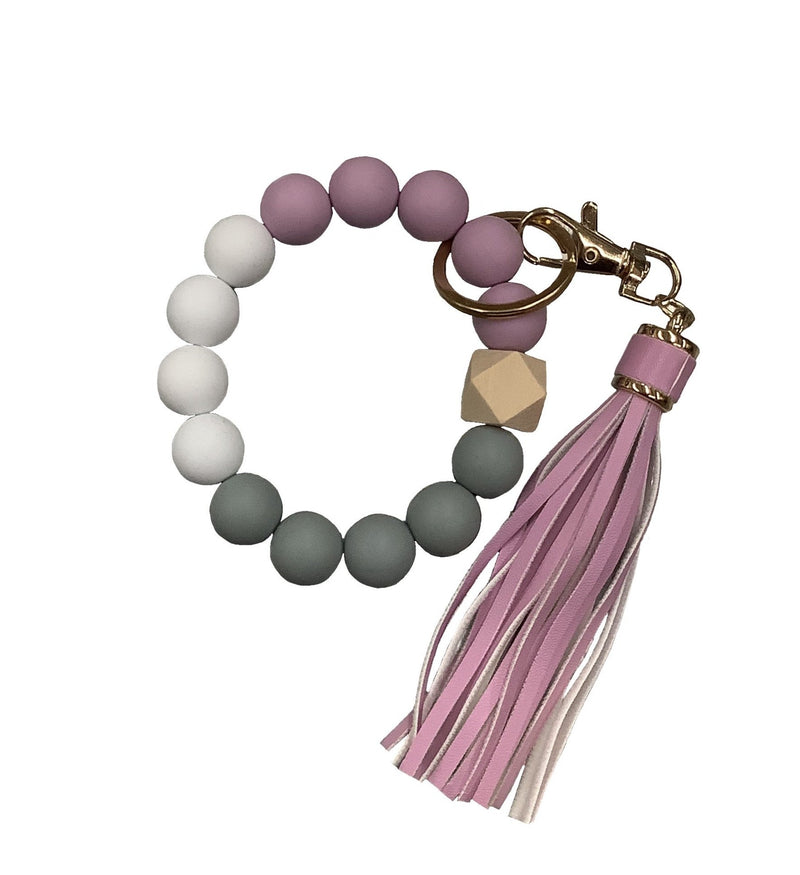Tassel Charm Beaded Keychain