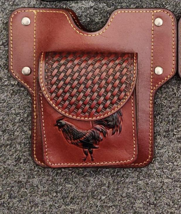 Top Notch Accessories 8005BR Brown Rooster Phonecase w/Side Pouch
