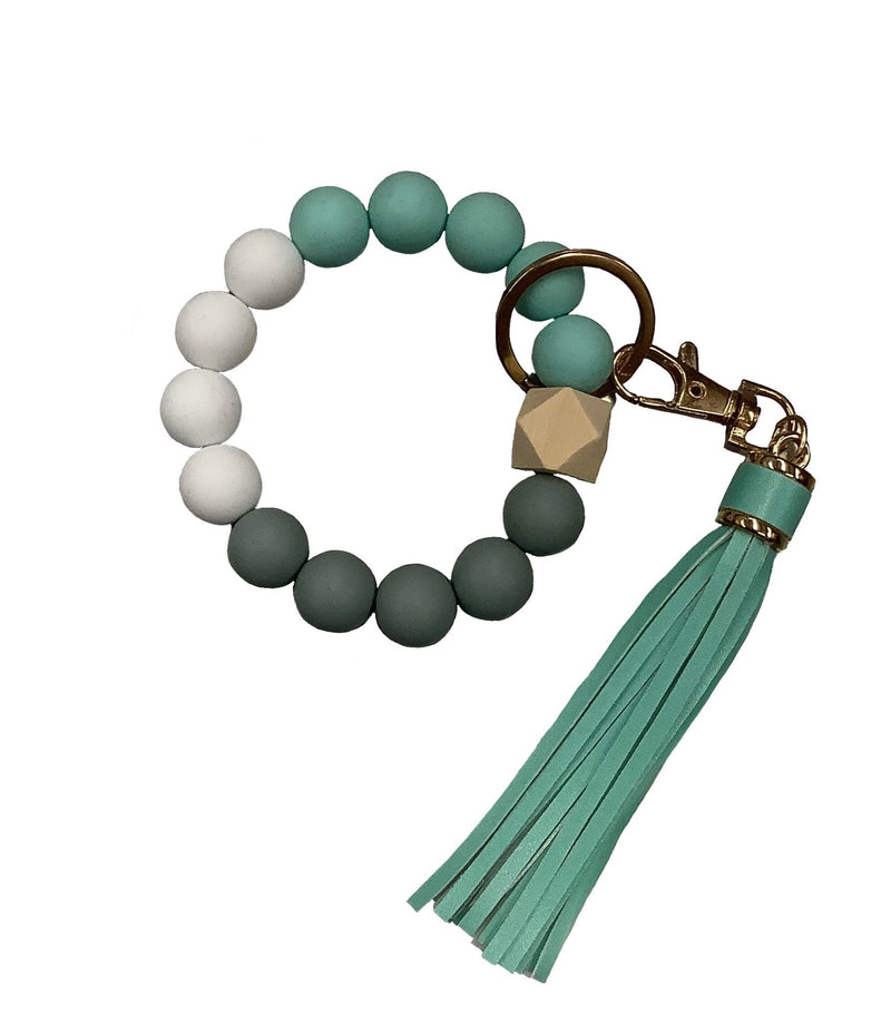 Tassel Charm Beaded Keychain
