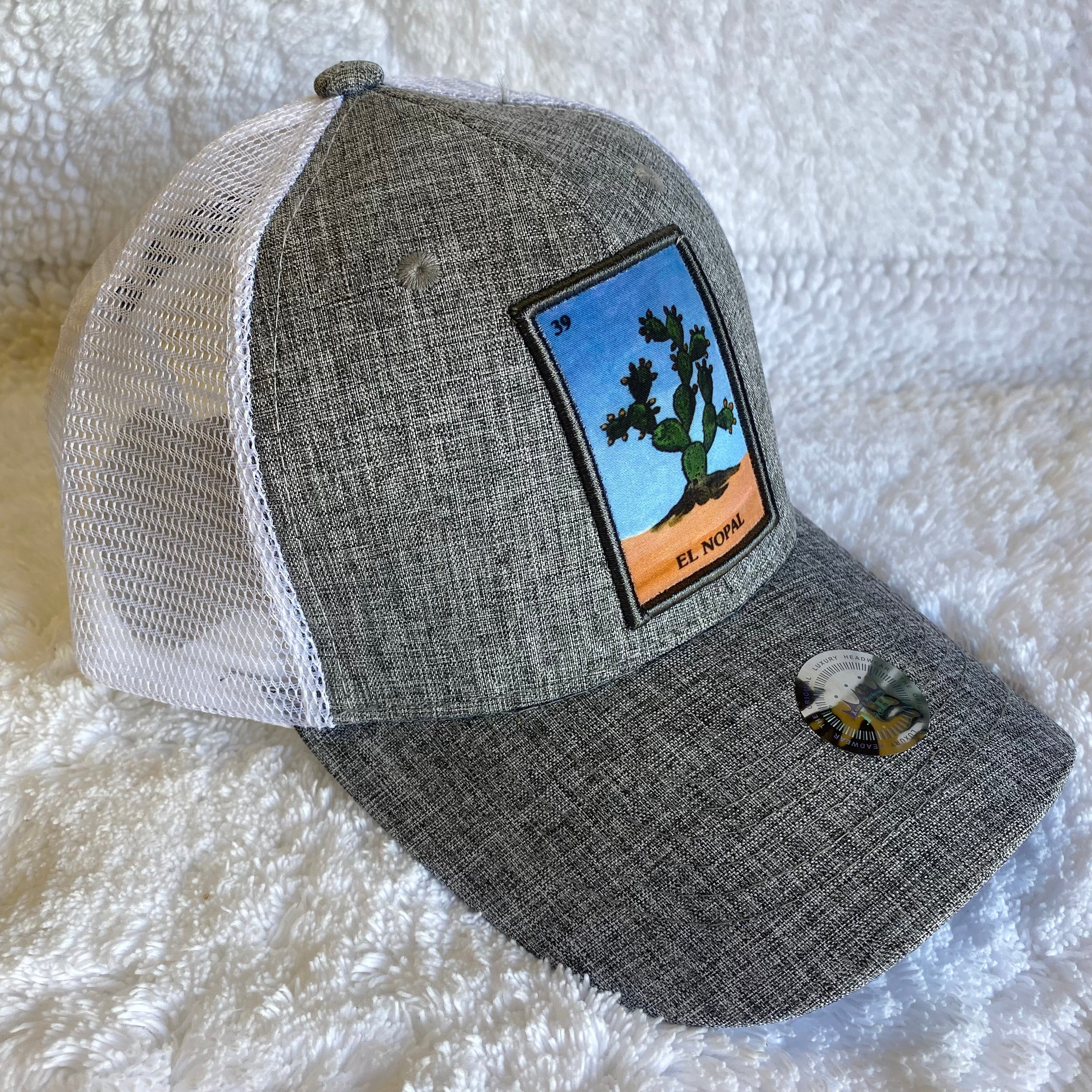 Heather Grey El Nopal Cactus Trucker Cap CLEARANCE