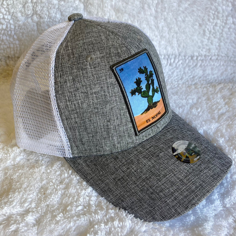 Heather Grey El Nopal Cactus Trucker Cap CLEARANCE