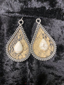 Animal Print Earring w/Crystal Accent ERZ190825-07