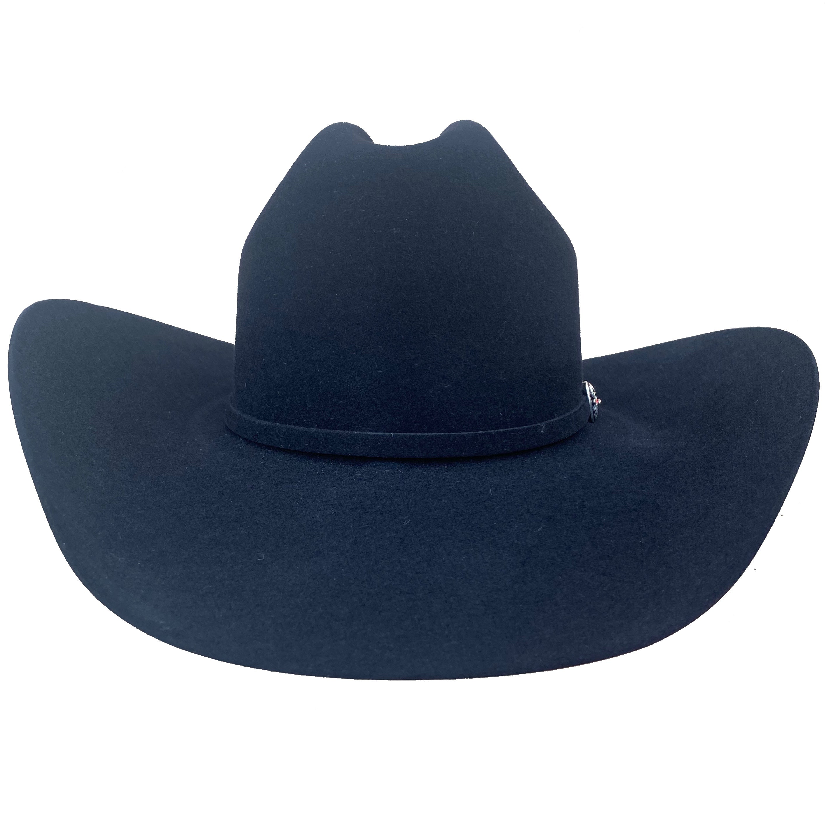 American Hat Company 7X Black Rancher Crease Crown and 4 1/4 Inch Rancher Crease Brim Felt Hat