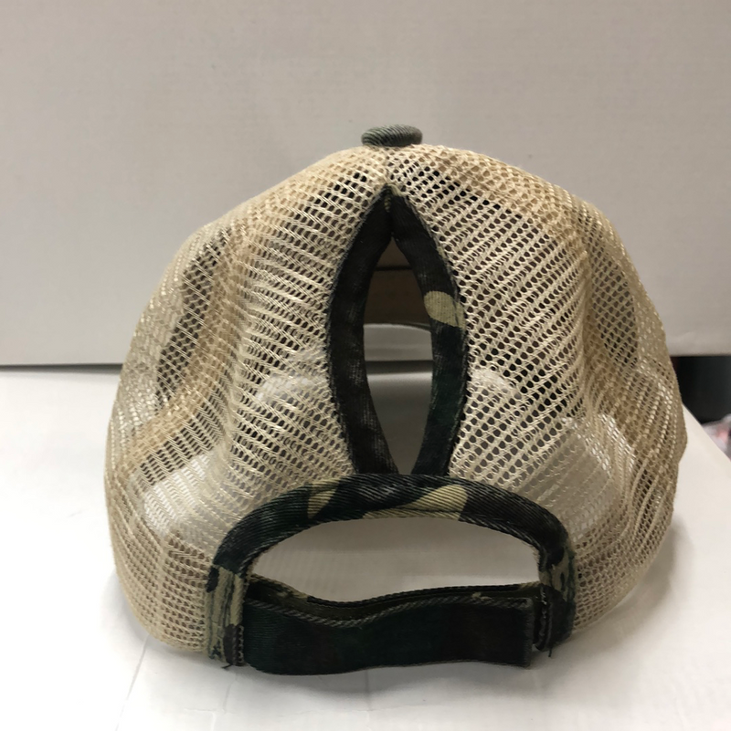 Camo Pony Tail Cap