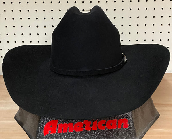 American Hat 20X Black Rancher Crease Crown and Brim Felt Hat Size 6 3/4 LAST ONE