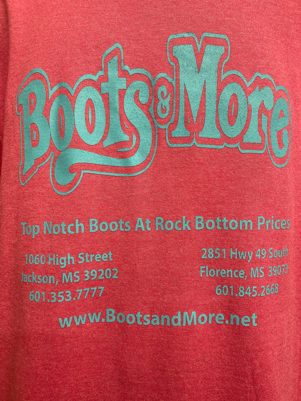 Boots & More Heather Pink Port & Co T-Shirt CLOSEOUT