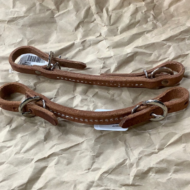 JB Leather Curb Strap