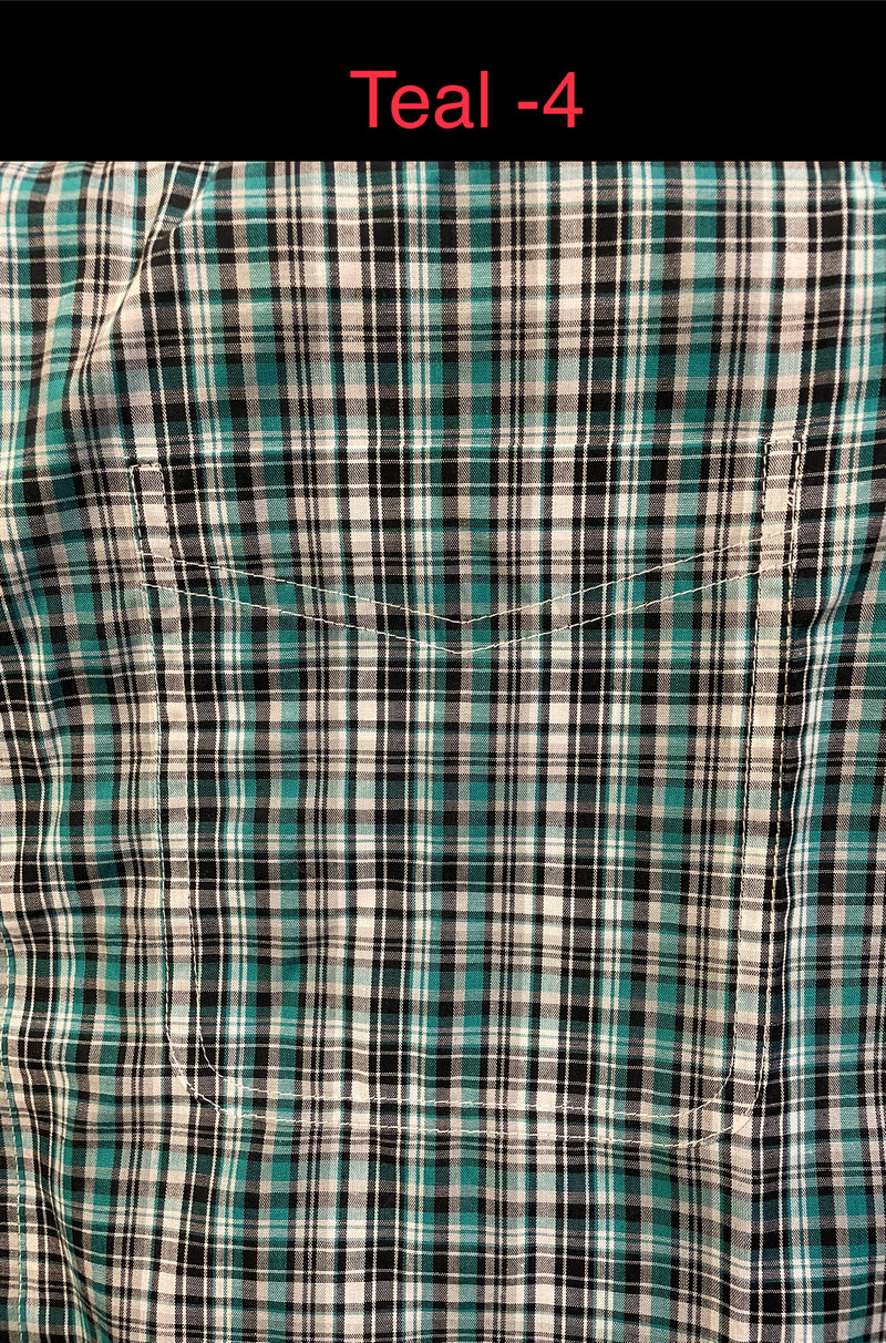 Men's Wrangler 112318641 Riata Long Sleeve Assorted Plaids Classic Fit Shirt