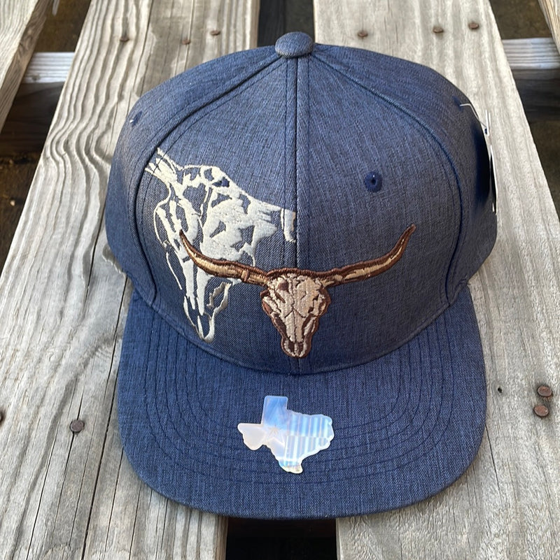 Longhorn Big Shadow Navy Snap Back Cap