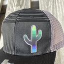 Cambridge Serape Cactus Stripes Black & Grey Snap Back Trucker Cap