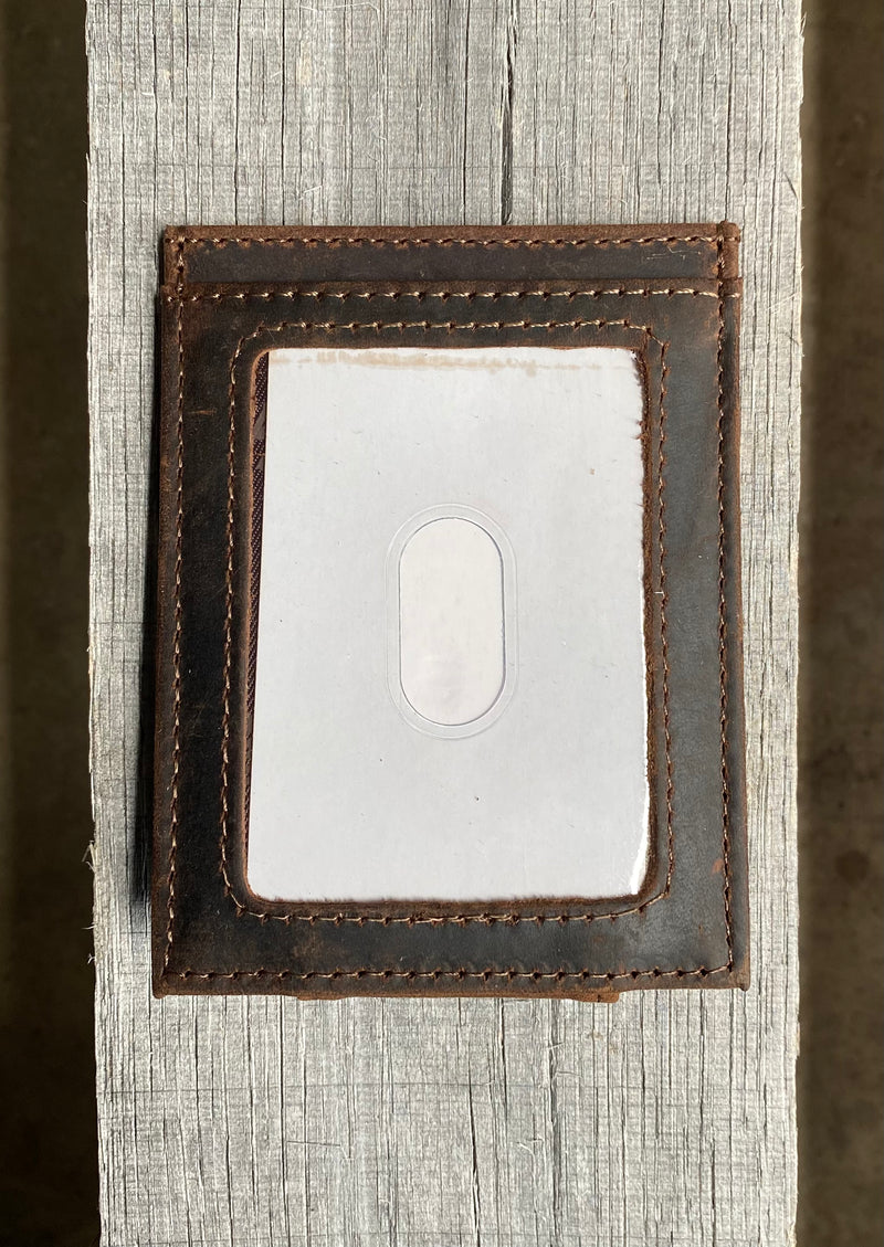 Zep-Pro IWT5CRZH-MSU Mississippi State University Bulldogs Brown “Crazy Horse” Leather Front Pocket Wallet