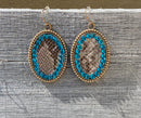 Animal Print Earring w/Crystal Accent ERZ190525-31