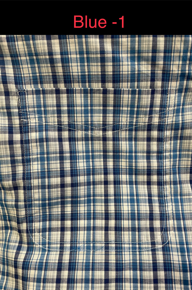 Men's Wrangler 112318641 Riata Long Sleeve Assorted Plaids Classic Fit Shirt