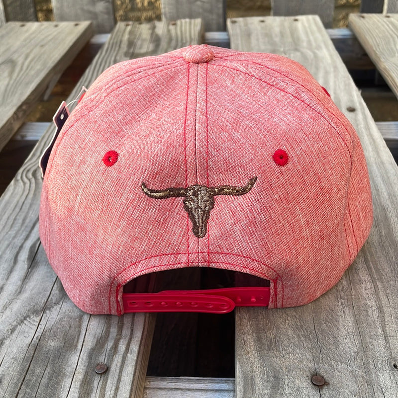 Longhorn Big Shadow Heather Red Snap Back Cap