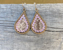 Animal Print Earring w/Crystal Accent ERZ190525-62