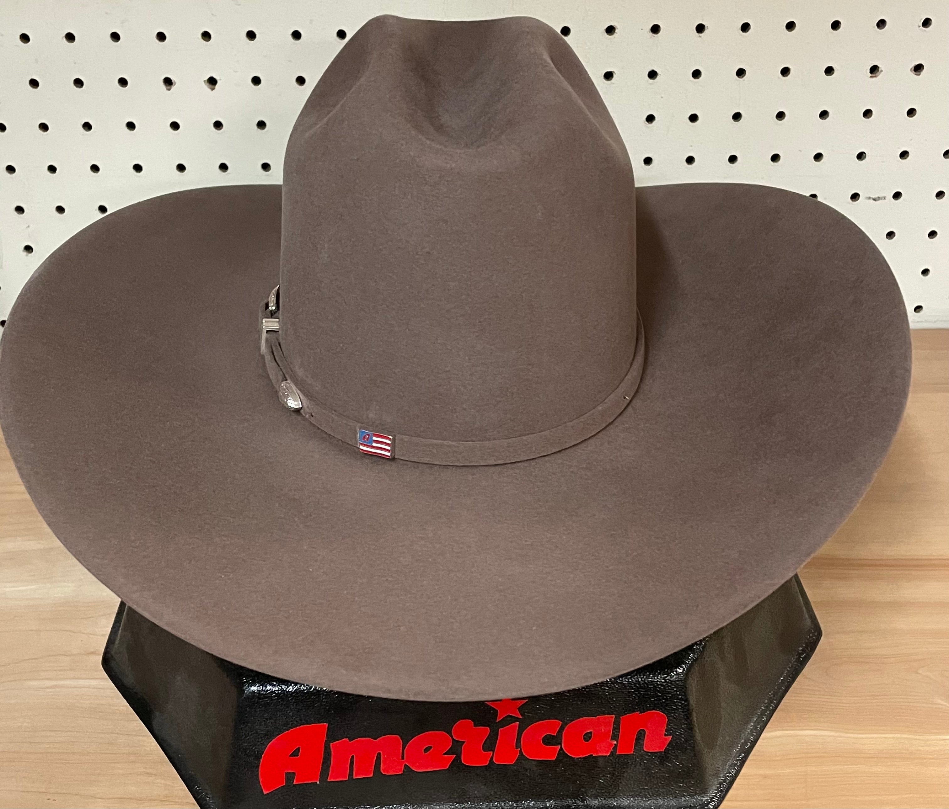 American Hat Company 7X Pecan Minnick Crown Felt Hat