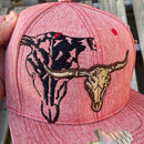 Longhorn Big Shadow Heather Red Snap Back Cap