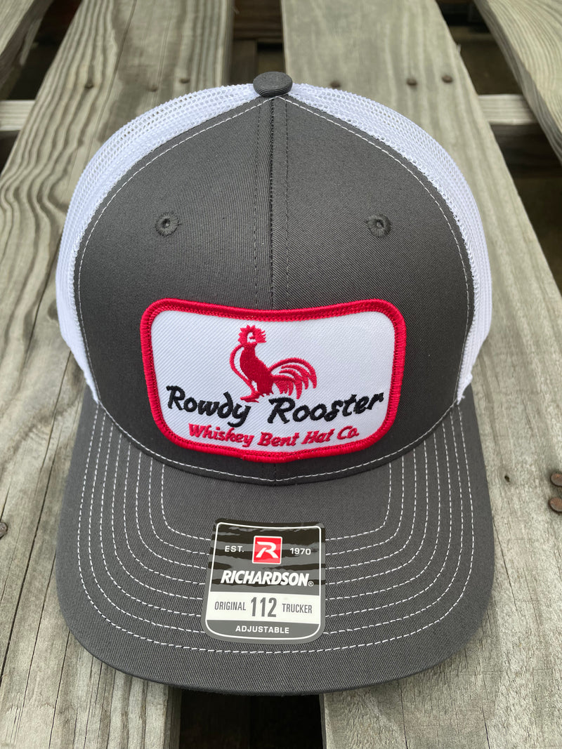 Whiskey Bent Hat Co Rowdy Rooster Grey/White