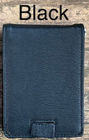 Top Notch Accessories 802BK Black Full Grain Leather Money Clip