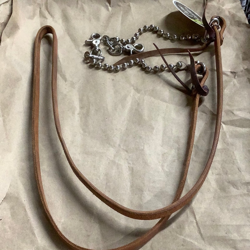 Cactus Saddlery Roping Rein With Rein Chain