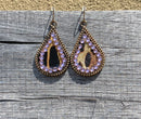 Animal Print Earring w/Crystal Accent ERZ190525-56