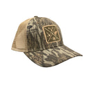 Hunters Logo HW-OS-NBL-KHK Camo/Khaki Snap Back Trucker Cap