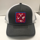 Hunters Logo HW-OS-CWH Charcoal/White Snap Back Trucker Cap