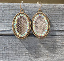 Animal Print Earring w/Crystal Accent ERZ190525-30