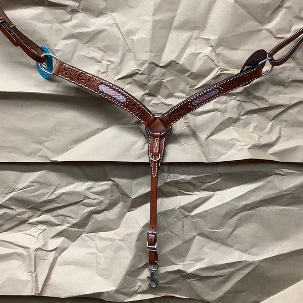 Turquoise Cross Breast Collar