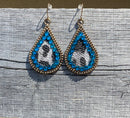 Animal Print Earring w/Crystal Accent ERZ190525-49