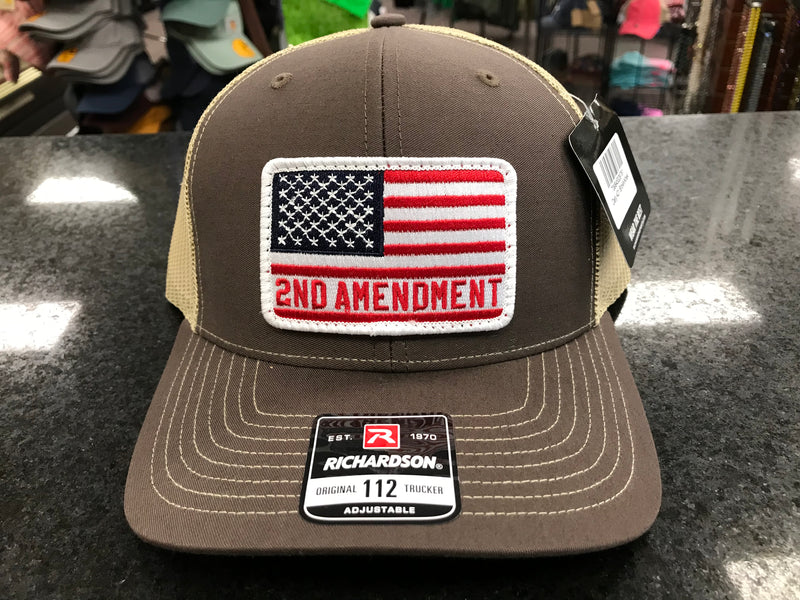Dally Up 421 Brown/Khaki 2nd Amendment American Flag Richardson 112 Cap CLEARANCE