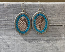 Animal Print Earring w/Crystal Accent ERZ190525-34