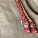 Private Label Smooth Quill Ostrich Overlay Ends Long Barrel Rein 03SP52495-1FR