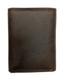 Zep Pro Buck Concho Brown “Crazy Horse” Leather Tri-fold Wallet back view