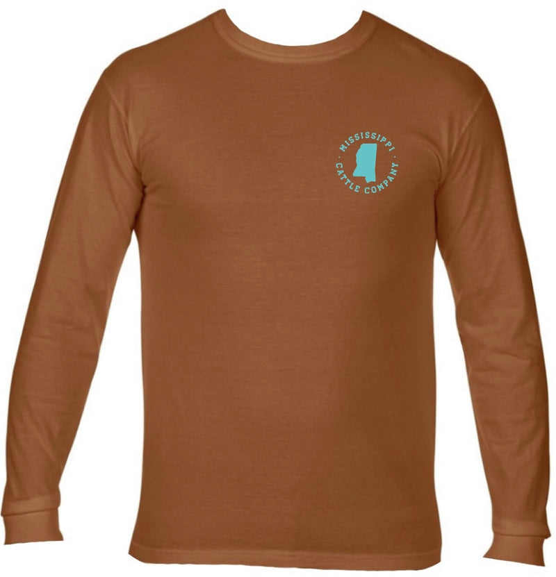 Mississippi Cattle Company MSCATTLELS-2 Yam Long Sleeve Comfort Color T-Shirt