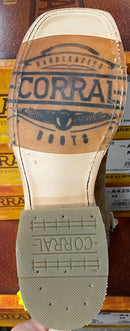 Women's Corral Rodeo Collection 12" Sand With Purple Embroidery Wide Square Toe Boot *Closeout*