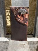 Zep-Pro Buck Concho 1/2 Mossy Oak Camo Tall Wallet front view