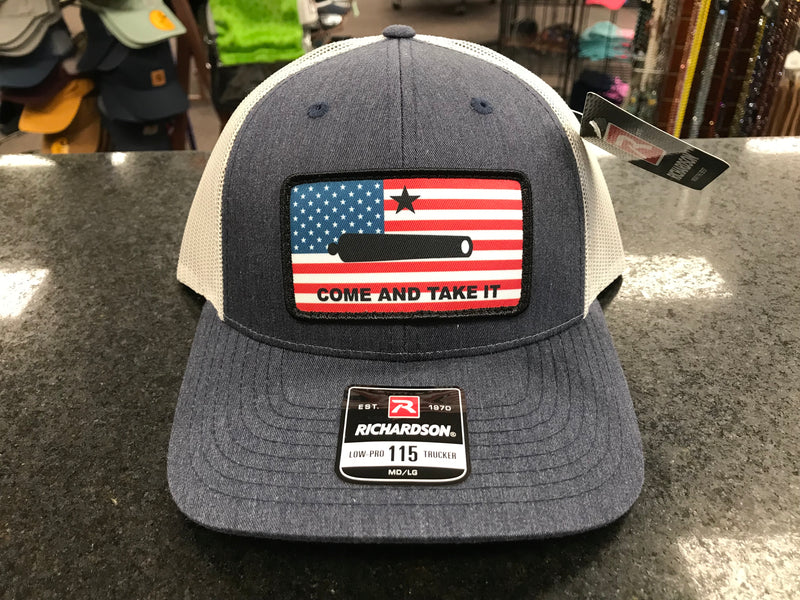 Dally Up 445 Navy Heather/Light Grey Come and Take It American Flag Richardson 115 Cap