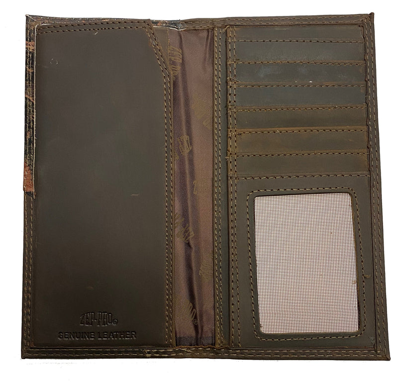 Zep-Pro IWT4CRZH-OKS Oklahoma State University Cowboys Brown “Crazy Horse” Leather Tall Wallet