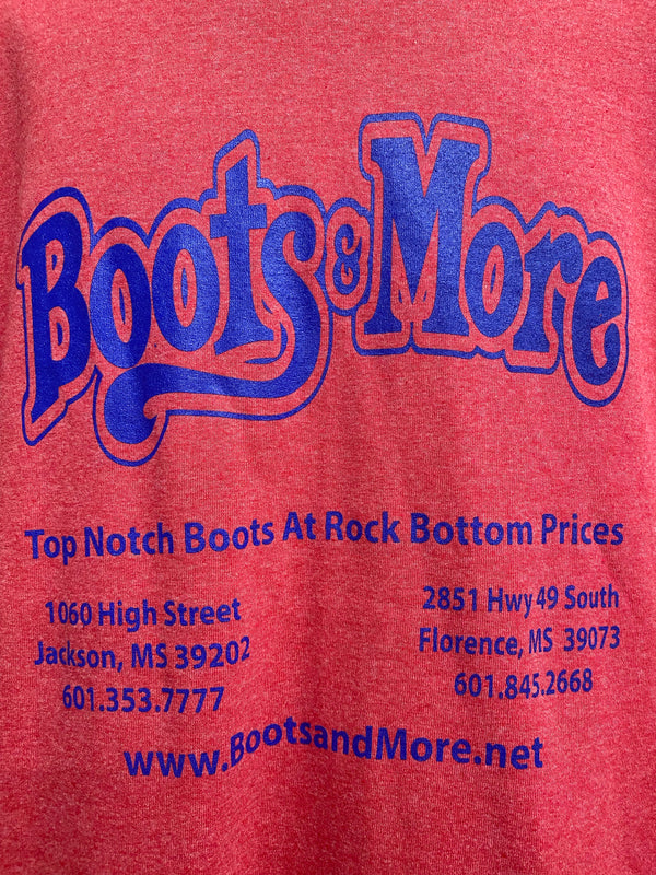 Boots & More Heather Red Port & Co T-Shirt CLOSEOUT