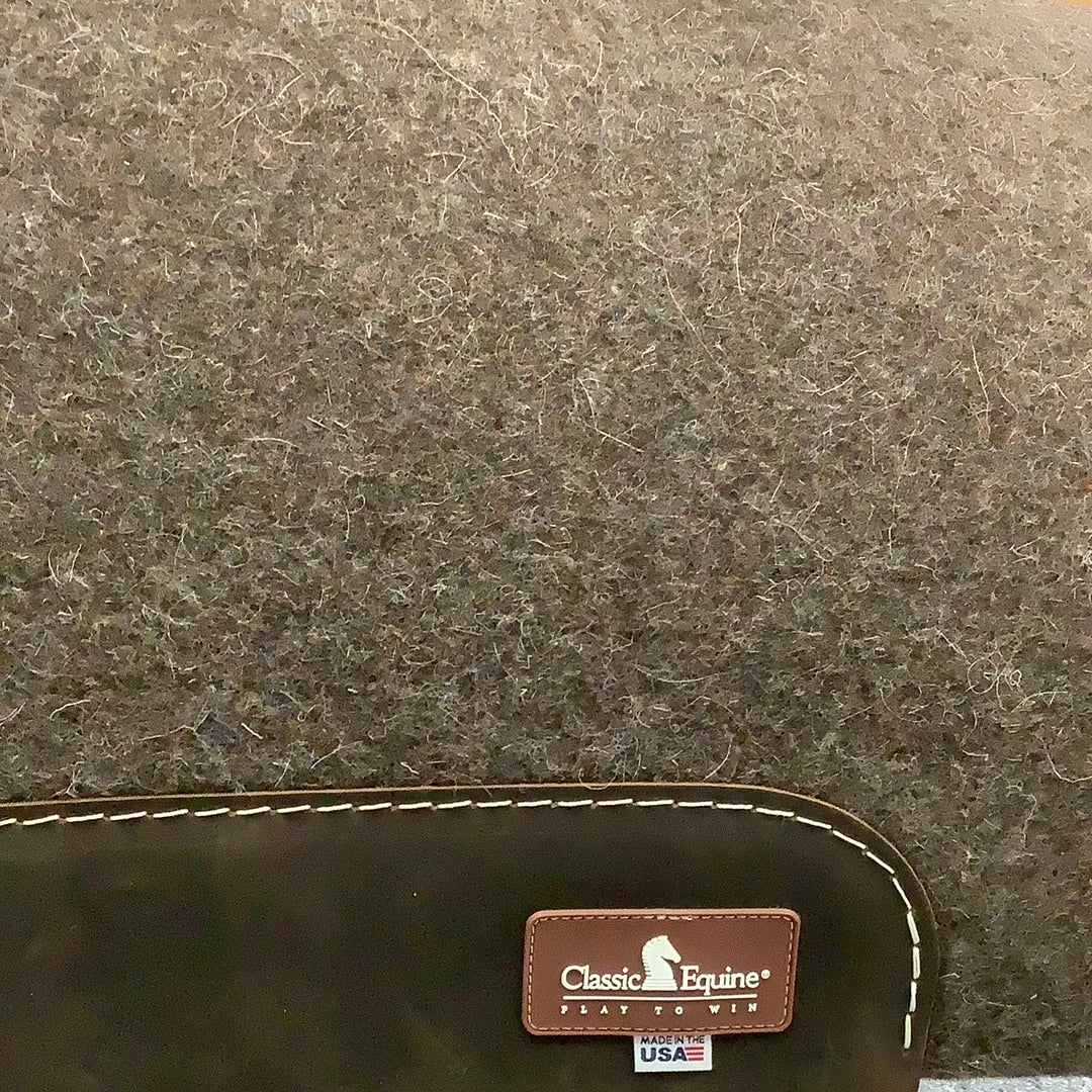Classic Equine GFP Grey 100% Wool Felt Saddle Pad