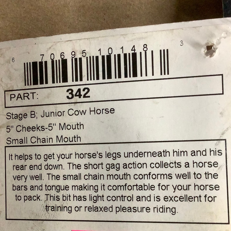 Reinsman Stage B Junior Cow Horse Bit