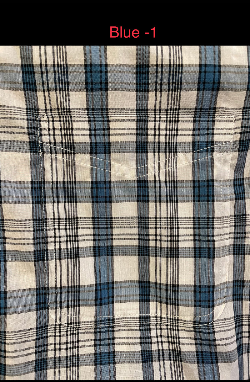 Men's Wrangler 112316672 Riata Long Sleeve Assorted Plaids Classic Fit Shirt *CLOSEOUT*