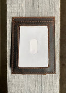 Zep-Pro Auburn University Tigers Brown “Crazy Horse” Leather Front Pocket Wallet