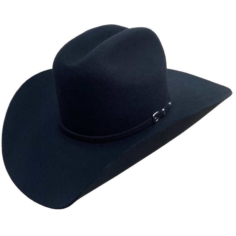 Rodeo King 5X Black Low Rodeo 4" Brim Felt Hat (Call to check availability)