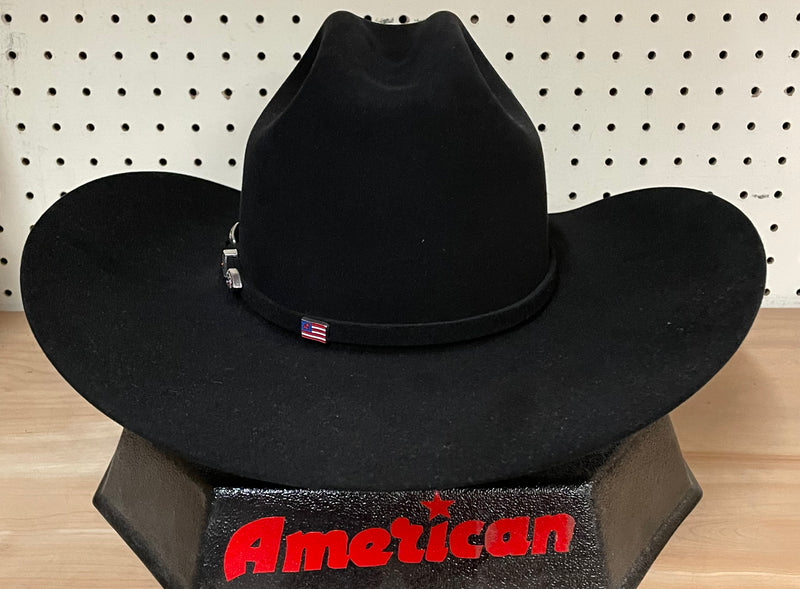 American Hat 20X Black Rancher Crease Crown and Brim Felt Hat Size 6 3/4 LAST ONE